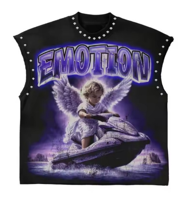 Men's T Shirts Saints Vintage T-Shirt Personality Trend Garbage Pure Punk Millennium Subculture Y2k Street Hip-hop Retro Print Neck Loose Summer  - view 4