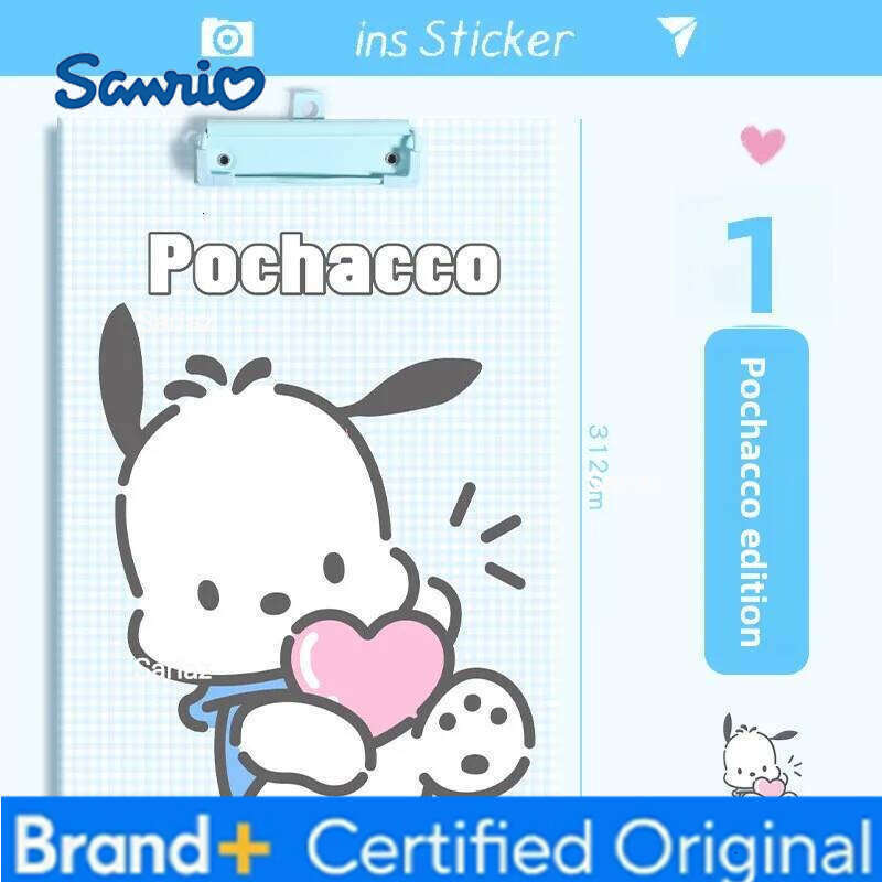 Sanrio Clipboard A4 Folder with Writing Board for School Test Filing Clip and Special Paper Storage Organizer H260129