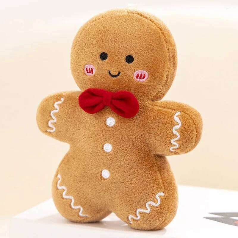 18cm Cute Gingerbread Man Plush Toy Chocolate Cookie Doll 50cm Tree Decor Xmas Pendant Christmas Gifts Y260128