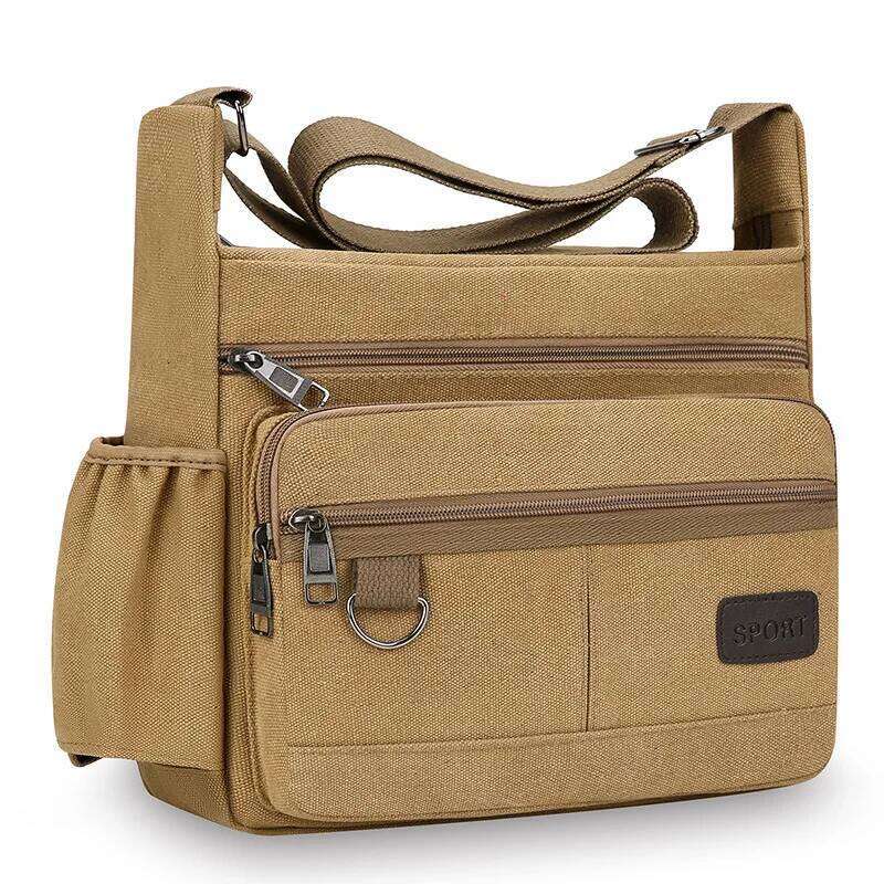 Men Canvas Shoulder Casual Tote Travel Men's Crossbody Bag Luxury Messenger Bags Fashion High Quality Handbag XJ260129