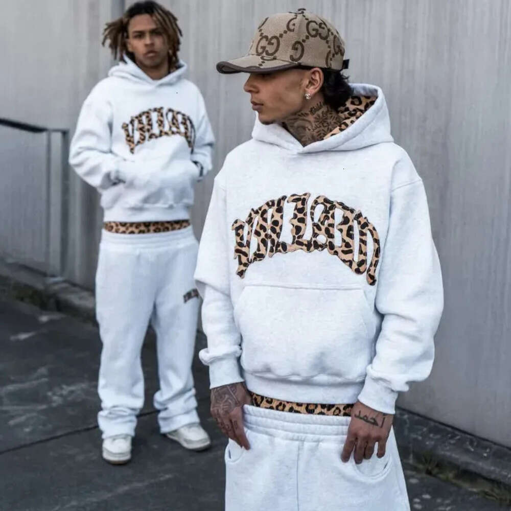 Mens Tracksuit Designer Longsleeve Hip Hop Leopard Print Letter Embroidery Men Hoodie Retro Street Sports Suit Sweatshirts Daily Outfit - view 5