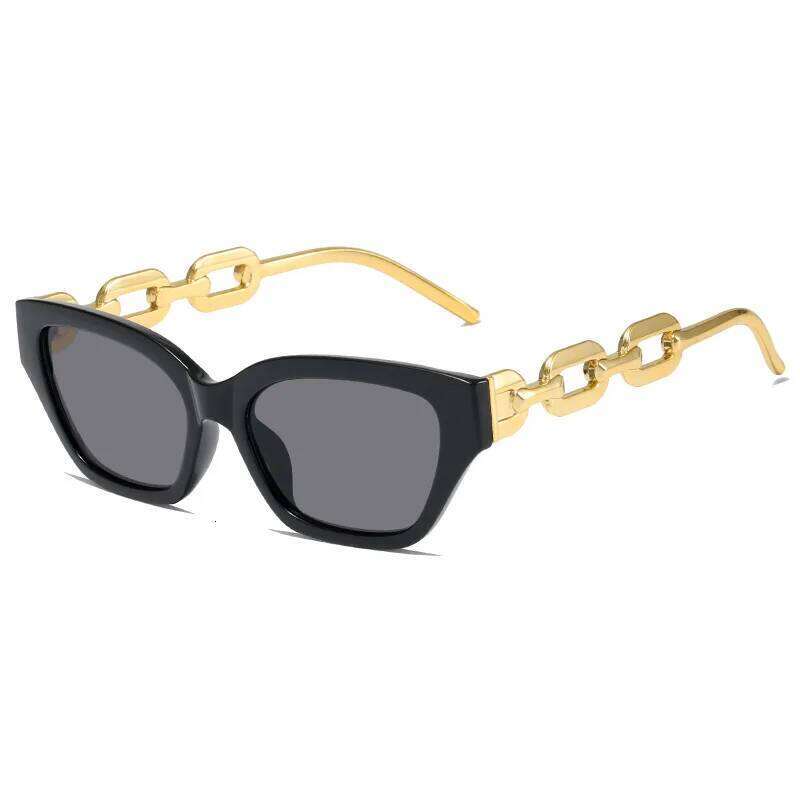 New Fashion Cat Eye Sunglasses Women Vintage Brand Designer Black Sun Glasses Female UV400 Golden Eyewear H260129