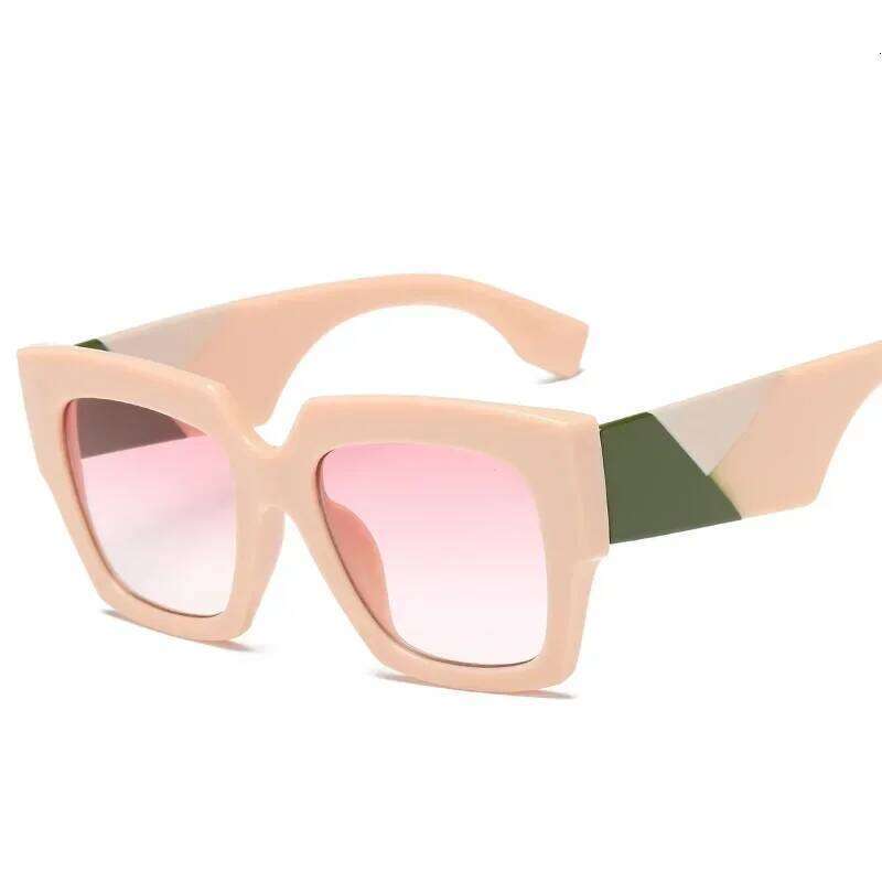 Square Oversized Sunglasses Women Luxury Brand 2024 New Designer Gradient Sun Glasses Big Frame Vintage Eyewear UV400 H260129