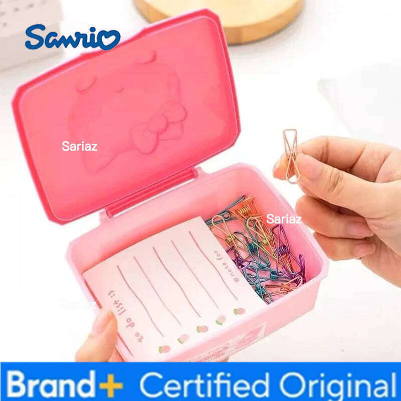Sanrio Anime My Melody Kawaii Hello Kitty Jewelry Box Drug Swabs Storage Arrange Student Stationery Girls Gifts H260129