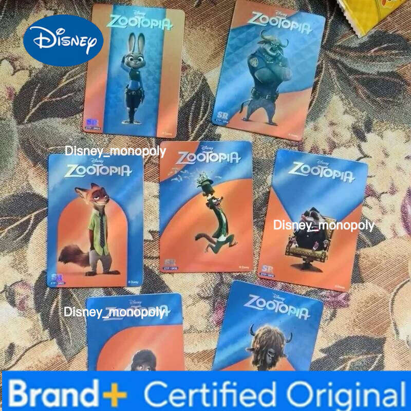 Disney Card.fun New Zootopia Happy City Series Collectible Card Blind Box Cartoon Peripherals Surprise Cards Kids Birthday Gifts H260129