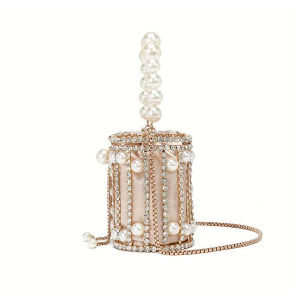 JIOMAY Luxury 2025 Women'S Bridal Wedding Purse Party Prom Rhinestone Pearl Woven Crossbody Bag Fashion Evening Bags - view 5