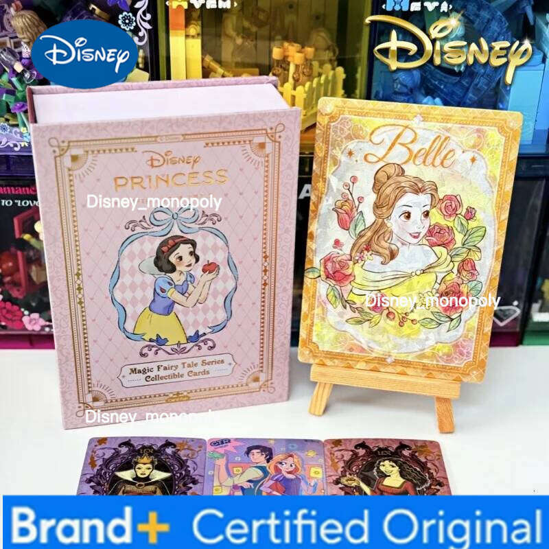 Disney Genuine Card.Fun Princess Magic Fairy Tale Anime Collection Cards Mistery Box Board Games Birthday Gifts Toys H260129