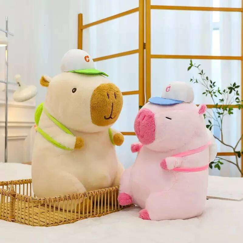 22CM Kapibala Plush Toy Internet Celebrity Capybara Jun Ugly Cute Guinea Pig Doll Boys Girls Anime Kawaii Y260128