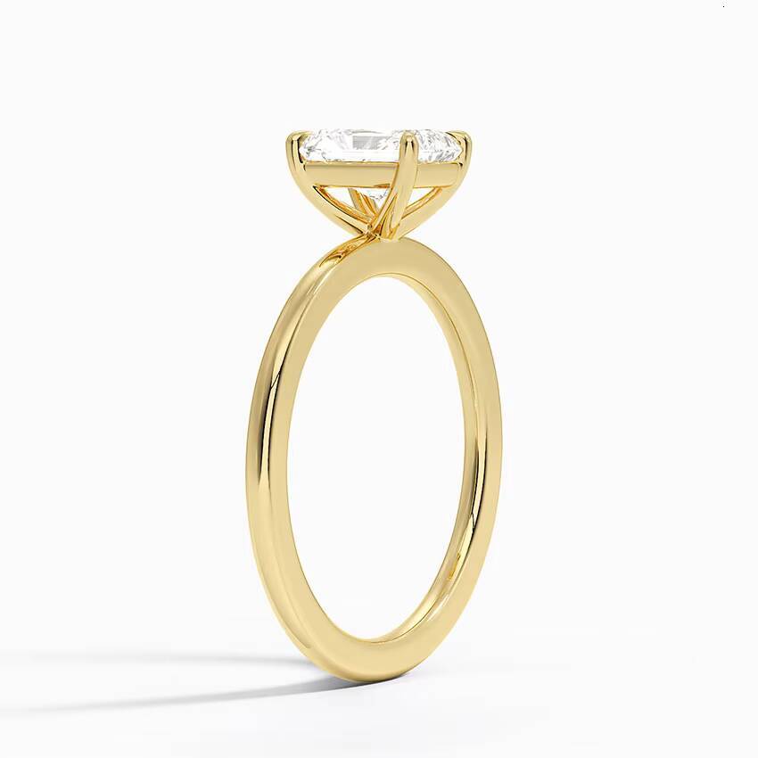 Starsgem 10k Gold 1ct Radiant Cut Lab-grown Diamond Solitaire Ring Radiant Cut Lab-grown Diamond Engagement Ring