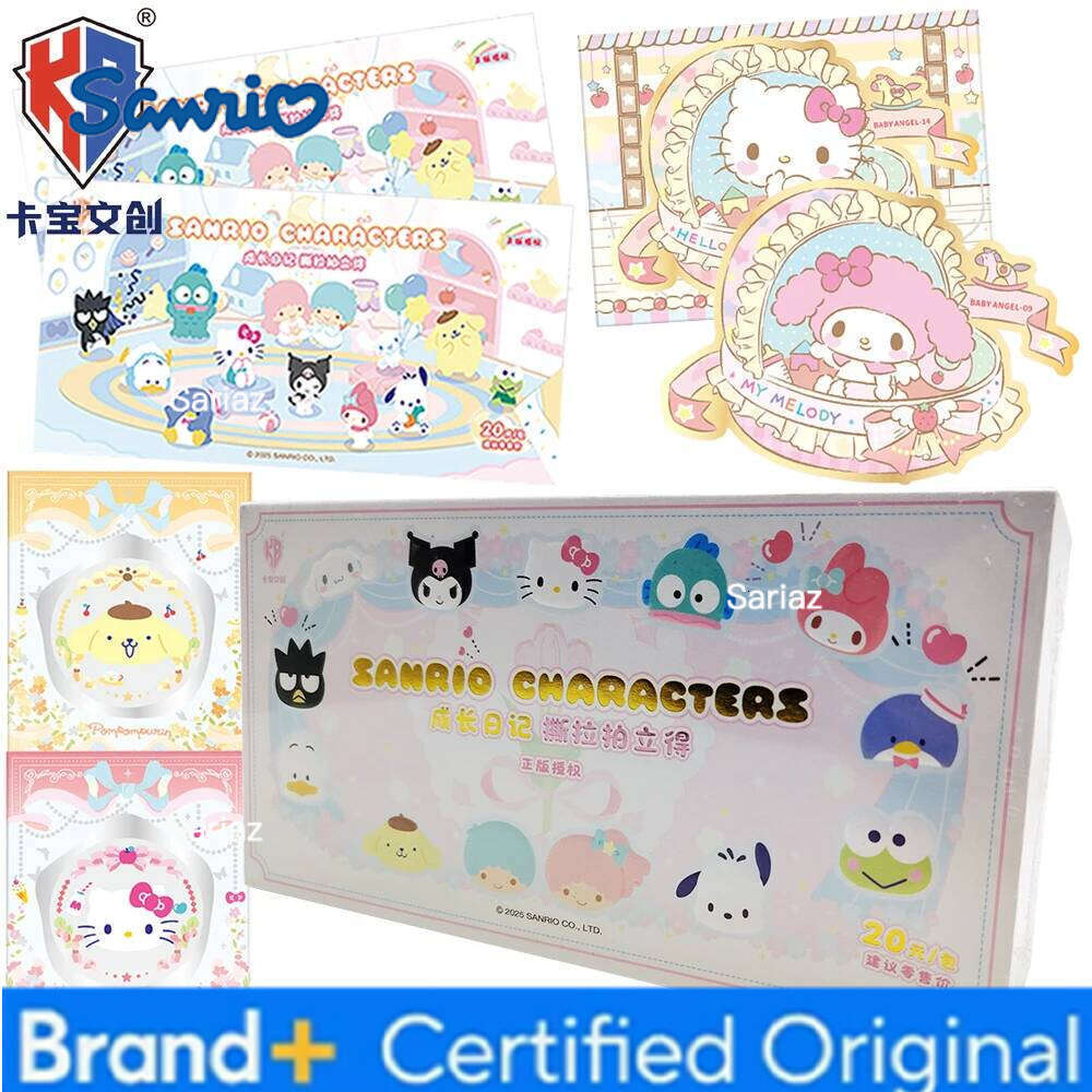 Sanrio KABAO Genuine Collection Dreamy Flower Blossom Theme Tear Pull Polaroid Card Child's Favorite Healing Cartoon Gift H260130