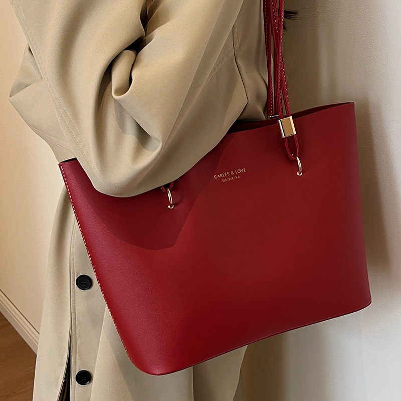 New large-capacity single-shoulder bag, simple and versatile commuter tote bag, fashion trend bridal bag, underarm bag, women's bag, laptop bag