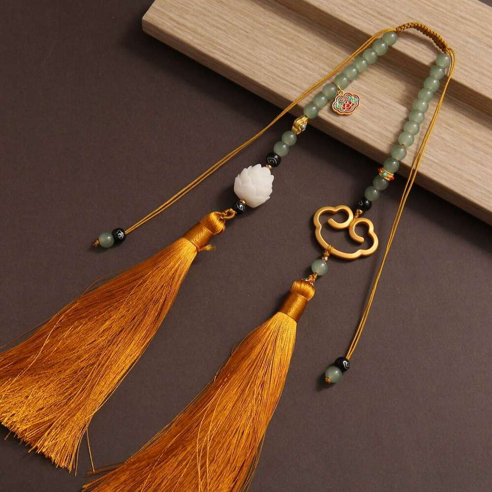 New Retro Pendant Ancient Gold-Plated Chinese Style Inner Hanging Ornament Alloy Peace Lock Car Rearview Mirror Decoration Wholesale