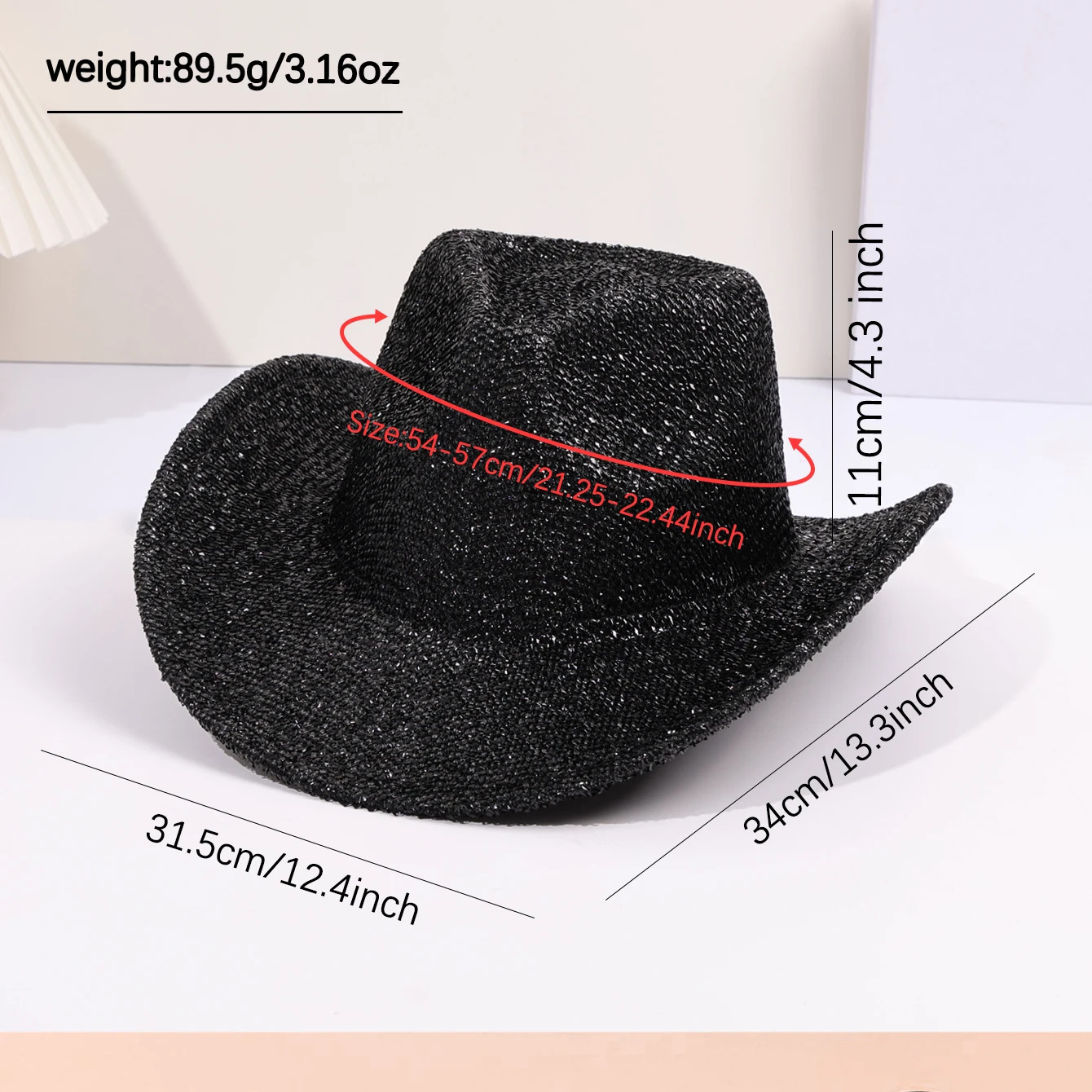 Golden Cowboy Hat Cool Flash Western Jazz Hat Outdoor Carnival Party Top Hat 260120