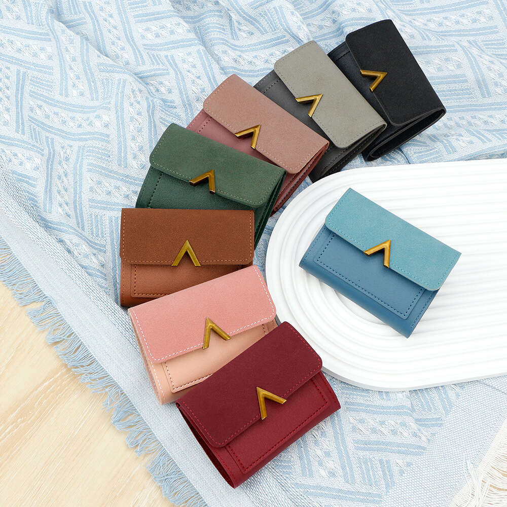 New Korean Style Simple Women's Short Large Capacity Girls' Wallet Student Small Card Holder Coin Purse