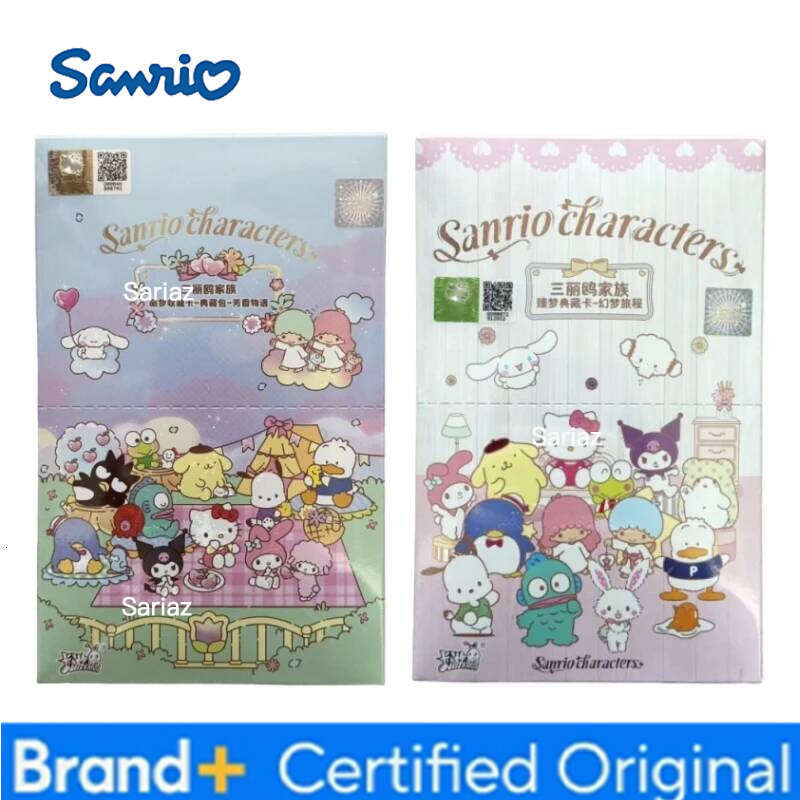 Sanrio Hot Sell 90Pcs/Set Genuine Original Box Cute Anime Character Kuromi Melody Kitty Collection Hobby Card Children's Gift H260130