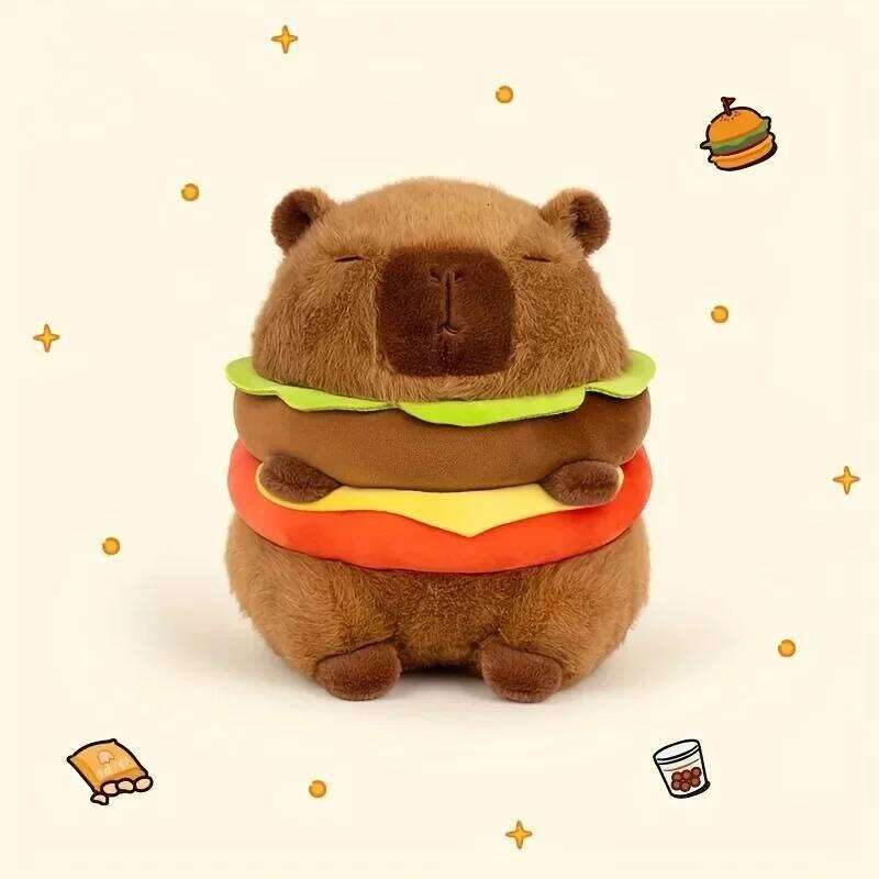 23cm Capybara Simulation Capibara Anime Fluffty Toy Cute Stuffed Animals Soft Doll Plush Christmas Thanksgiving Gift Y260128