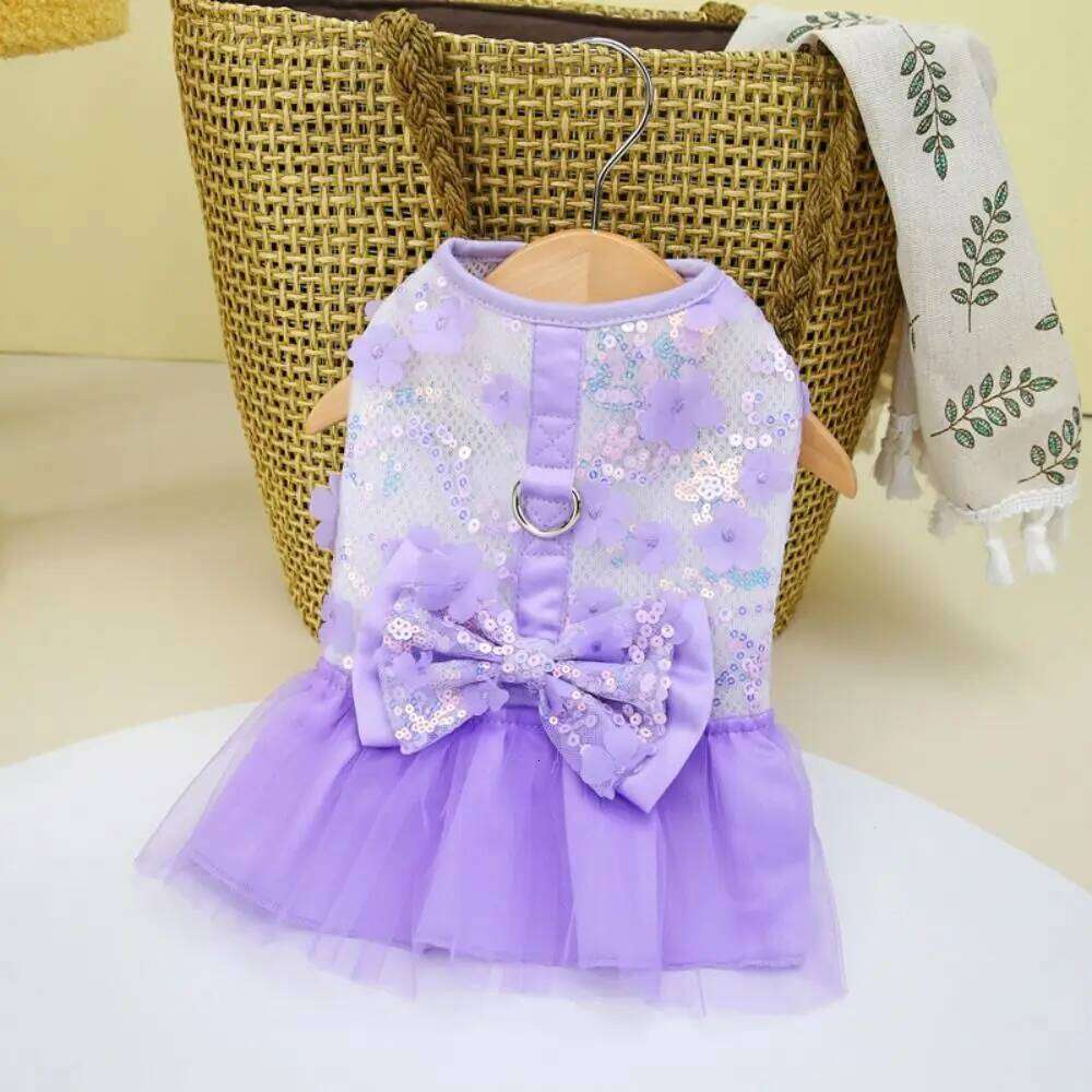 Comfortable Sweet Summer Pet Princess Skirt Soft Breathable Dress Cute Thin Design Dog Vest Harness Spring H260130