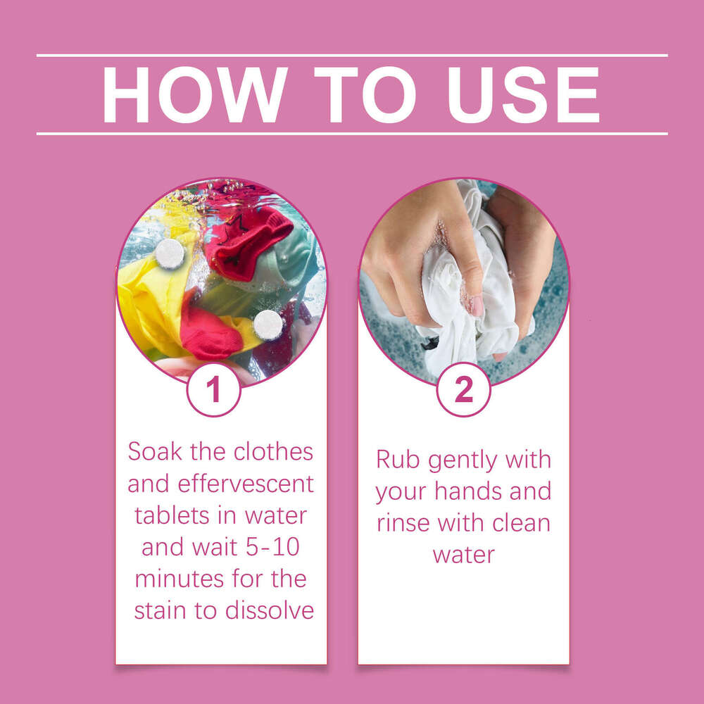 JAKEHOE Effervescent Tablets Biological Enzyme Explosive Salt Household Clothes Stain Removal Fragrance Cleaning S260130