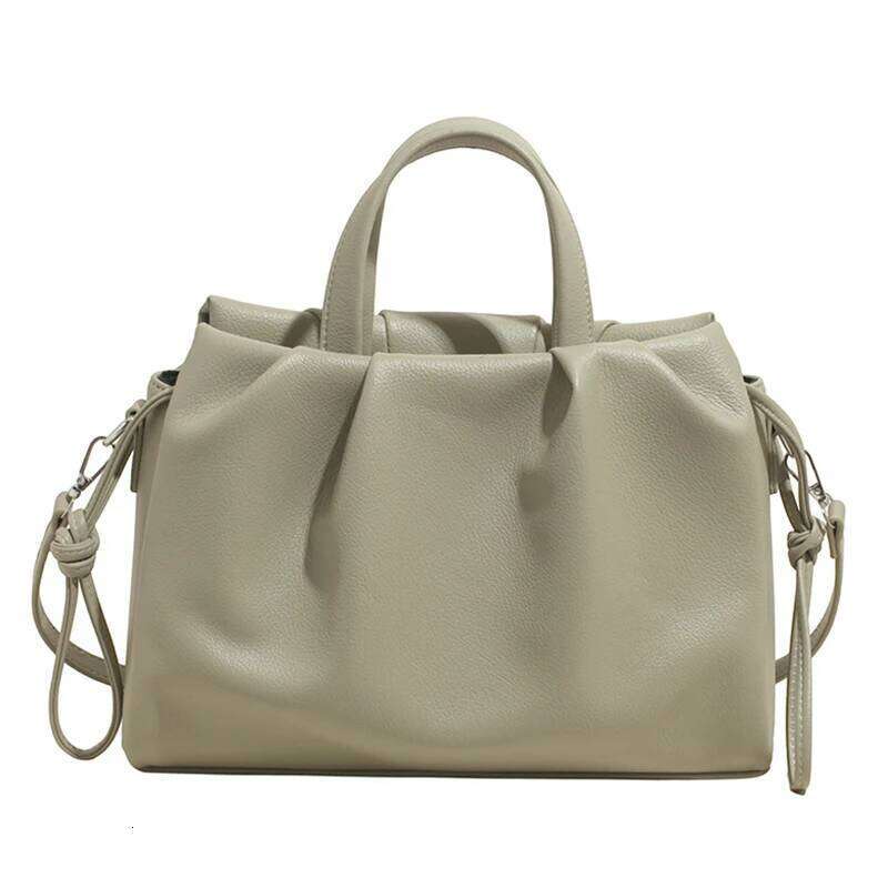 2025 Pleated Hand-held for Women Soft PU Leather Fashionable Single Shoulder New Fashion Commuting Crossbody Bag Z260130