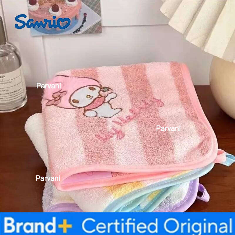 Sanrio Kuromi Hand Towel My Melody Cinnamoroll Anime Action Figures Cartoon Strong Water Absorption Towels Kawaii Children Gifts H260130