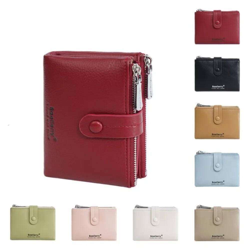 Card Female Purses Photo Holder Double Soft Wallet for Gilrs Coin Purse 2025 New Simple Women Zipper Wallets Z260130
