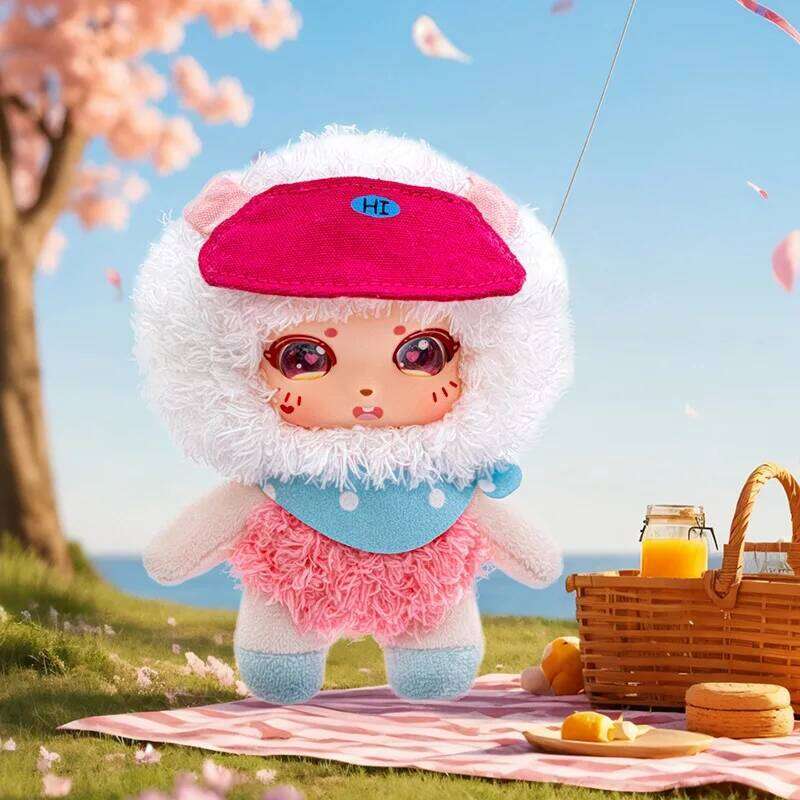 Cute Vacation Face Pendant Fishing Trip Camp Soft Stuffed Vinyl Plush Toy Lovely Doll Kids Birthday Gifts Y260128