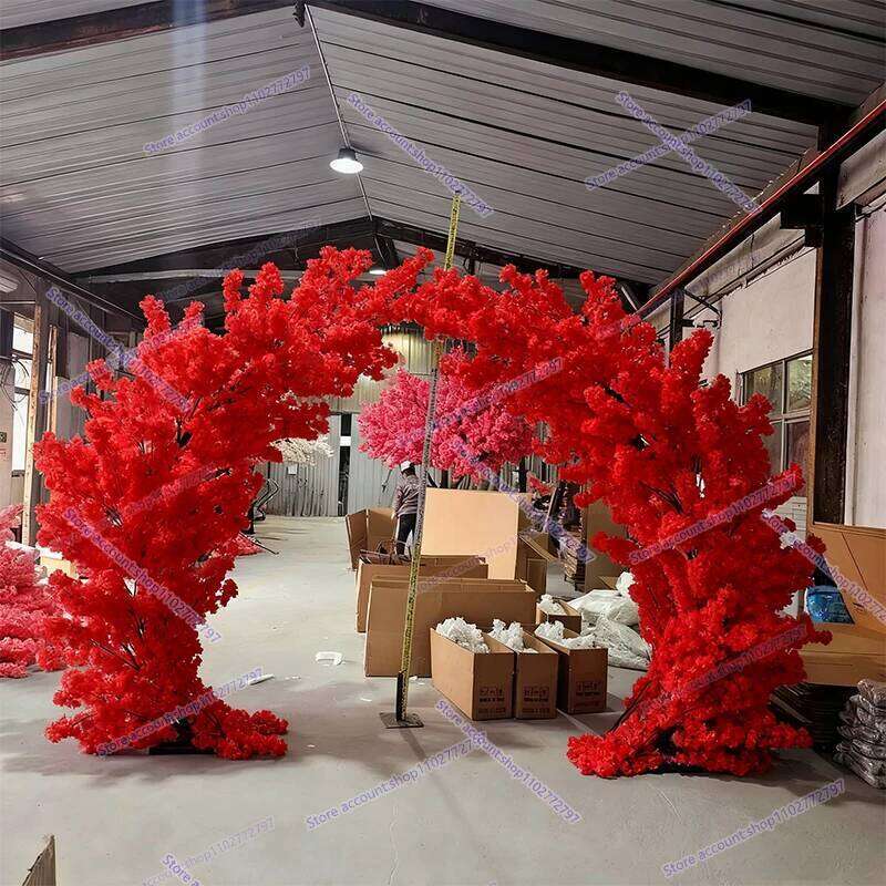 Large Artificial 10ft / 8.2f/ 6.5ft Flower Set pink Blossom Arch Cherry Tree for Weddings Decor W260130