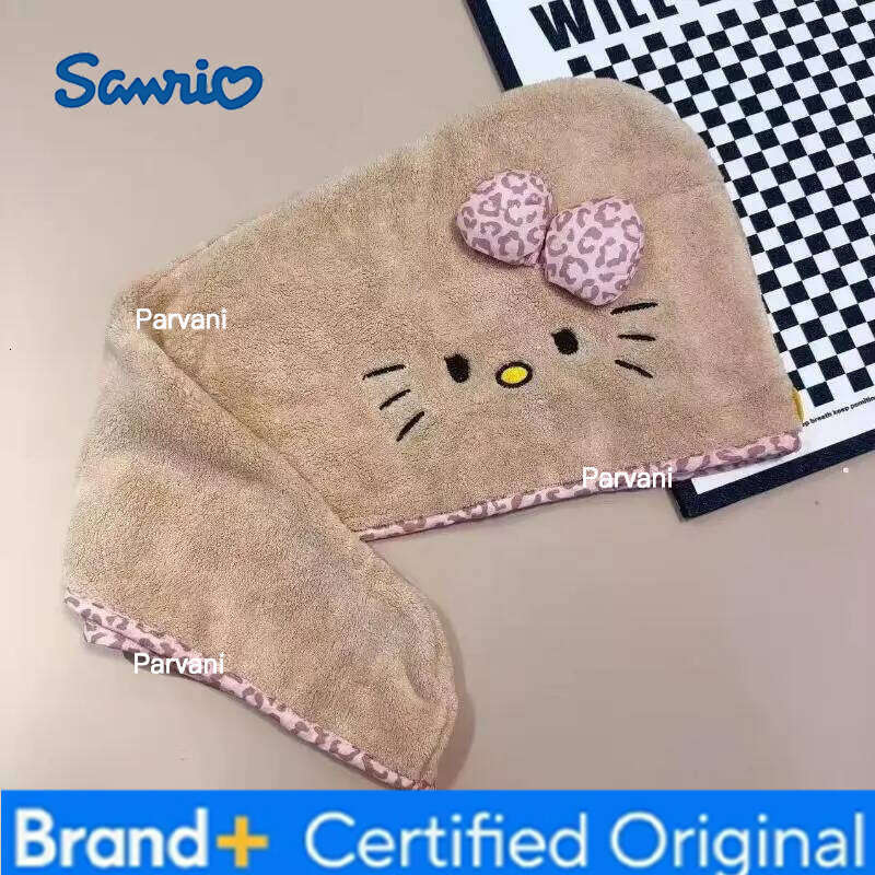 Sanrio HelloKitty Hat Super Absorbent Soft Bathroom Women Head Towels Girls Cute Towel Hair Dry Wrap Bonnets H260130