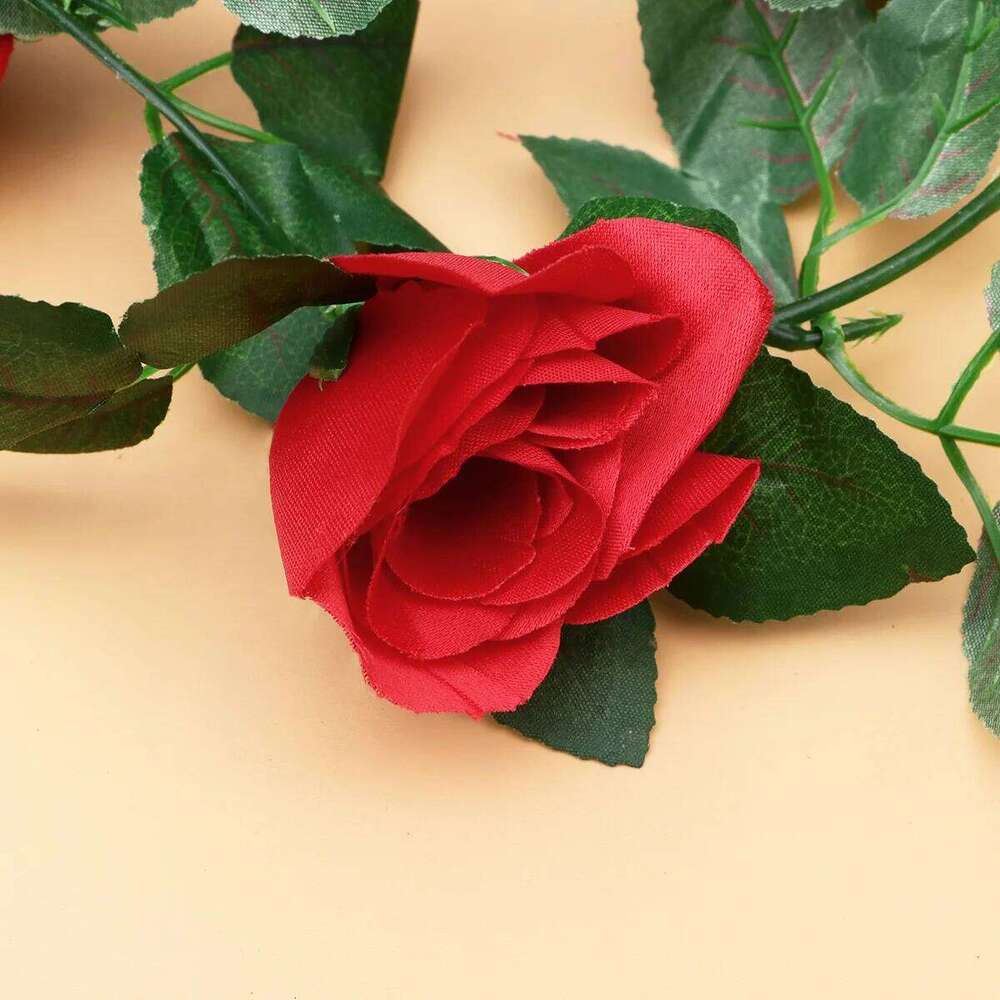2pcs Simulation Rose Vine Artificial Rattan Decorative Hanging Plants For Home Garden Wedding Party Fence Wall Door Ac Pipe W260130