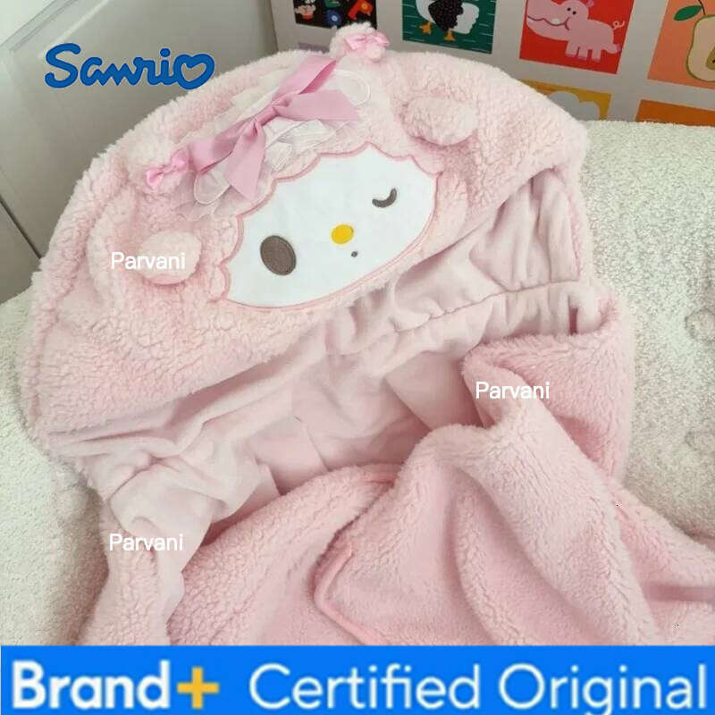 Sanrio Japanese Cute Cartoon My Sweet Piano Coral Fleece Laziness Cloak Shawl Student Office Nap Air Conditioning Blanket Gift H2601301