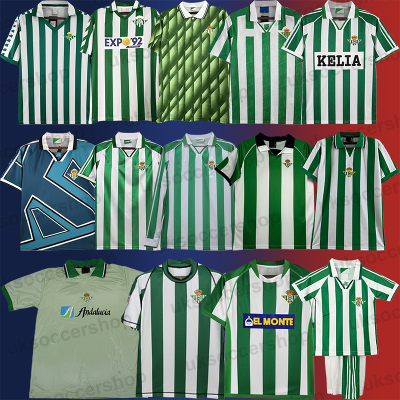 Real Betis Retro Football Jerseys Soccer Jerseys Classic Football Shirts Tops Kits Vintage Men Kids 2XL