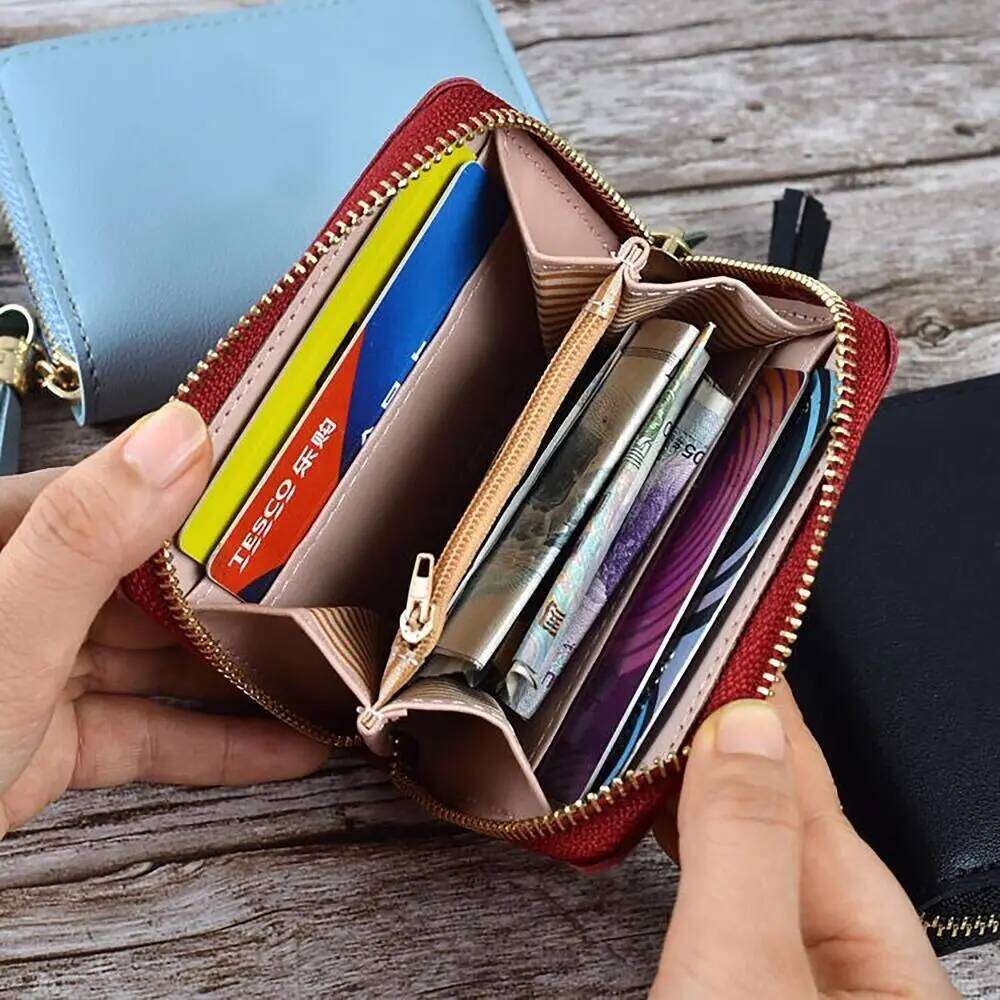 Short PU Leather Zipper Wallet Tassel Pendant Coin Purse Money Bag Panda Holoder Women Girls Z260130