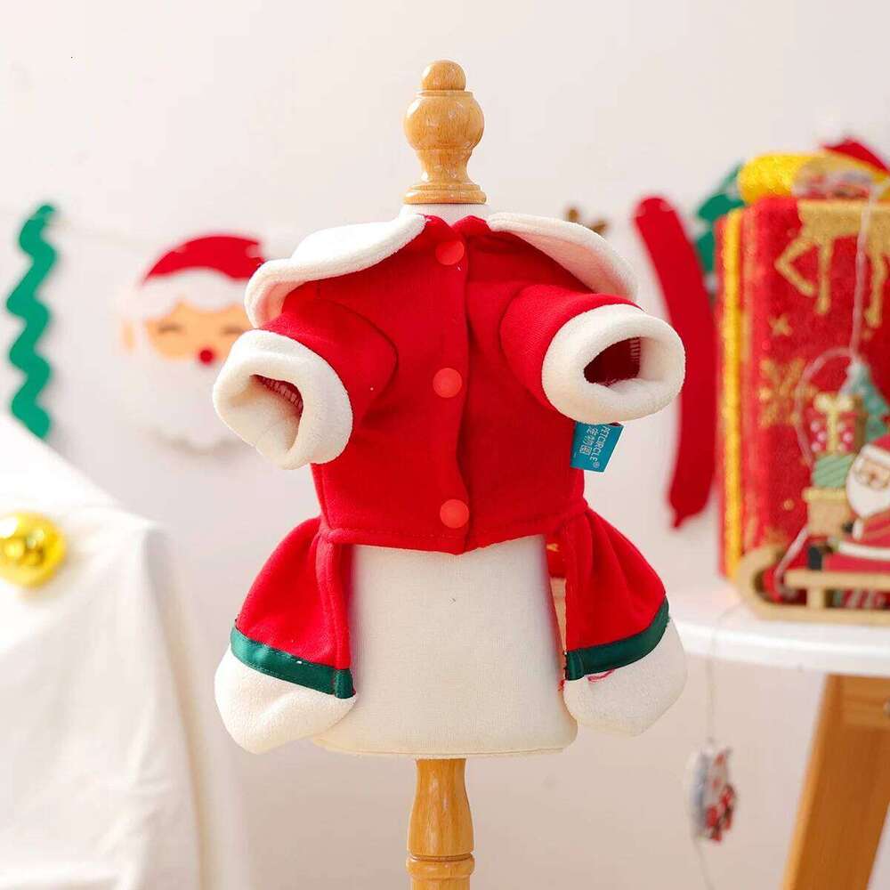 Day Pet Clothing Edelweiss Christmas Red Comfortable Warm Cat Dog Dress H260129