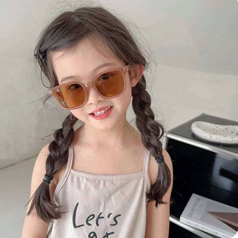Children Vintage Square UV400 Sun Outdoor Cute Girl Boy Fashion Glasses Protection Classic Kids Sunglasses H260130