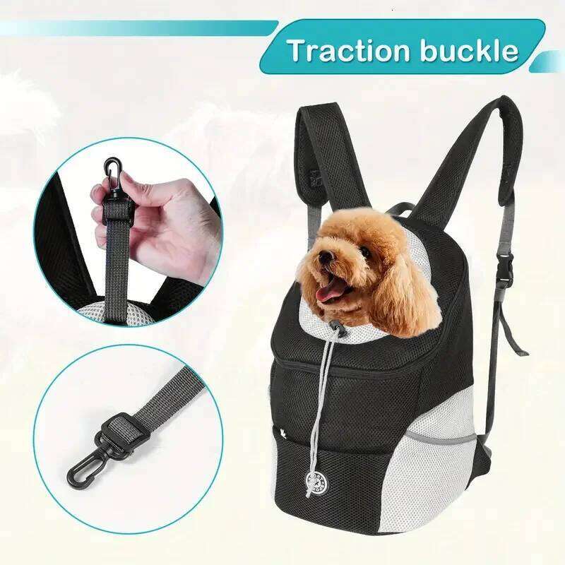 New Dog Pet Backpack Comfortable Carrier Travel Hiking Bag Front Pack Breathable Adjustable Straps for Small Medium Dogs Cats 26H0130