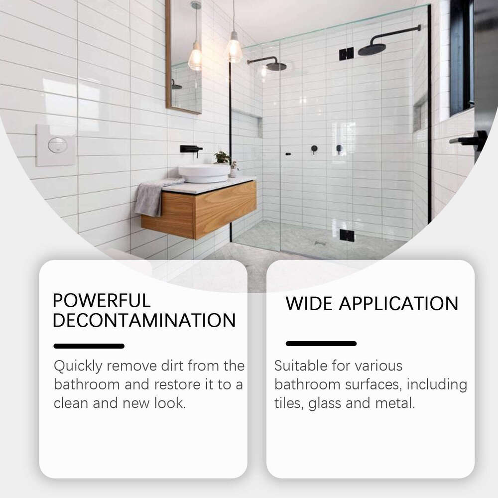 JAKEHOE Bathroom Glass Door Bathtub Tile Crystal Clear Stain Cleaner S260130