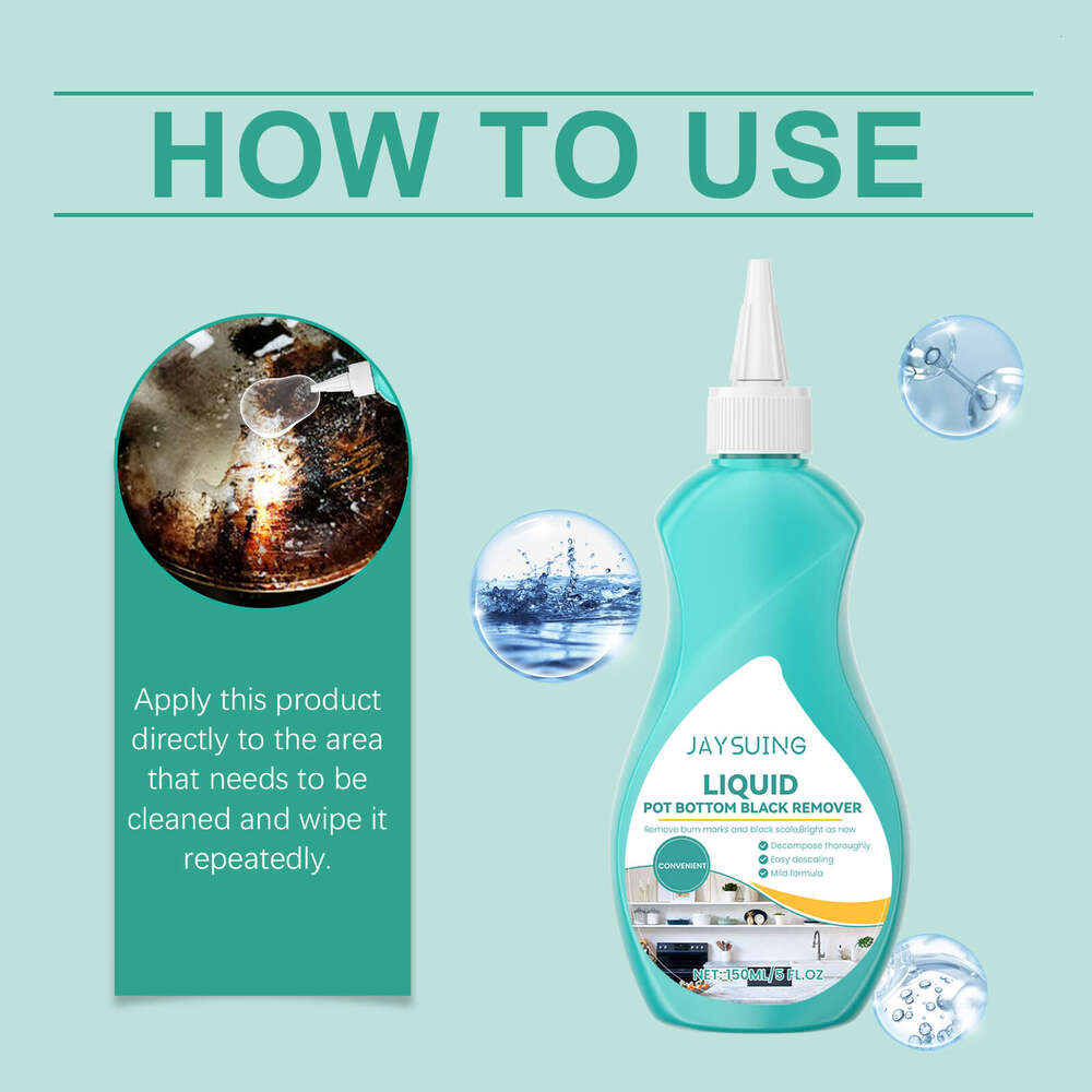 Jaysuing Grease Removes Kitchen Pan Bottom Grease, Descaling, Polishing, Anti-Rust Cleaner S260130