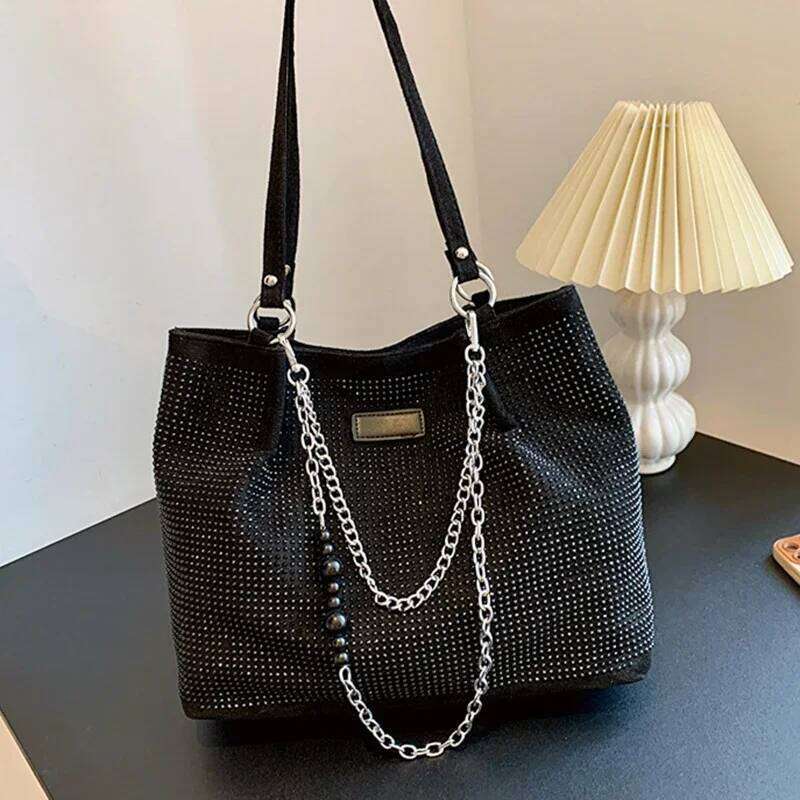 New Luxuy Rhineston Shoulder Bags For Women Diamond Leather Crossbody Female Underarm Bag Totes Purse Handbag Z260130