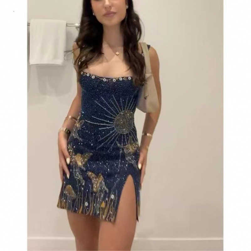 New long cross-border strap type 3D embroidered urban casual sun dress with strapsX240912