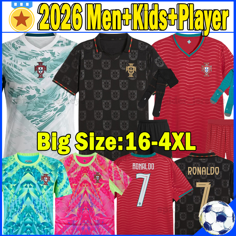 XXXL 4XL 2026 Portugal national football team Soccer Jerseys 26 27 Portuguese JOAO FELIX B.FERNANDES RAMOS Player Version Football Shirts Goalkeeper Men Kids Kits