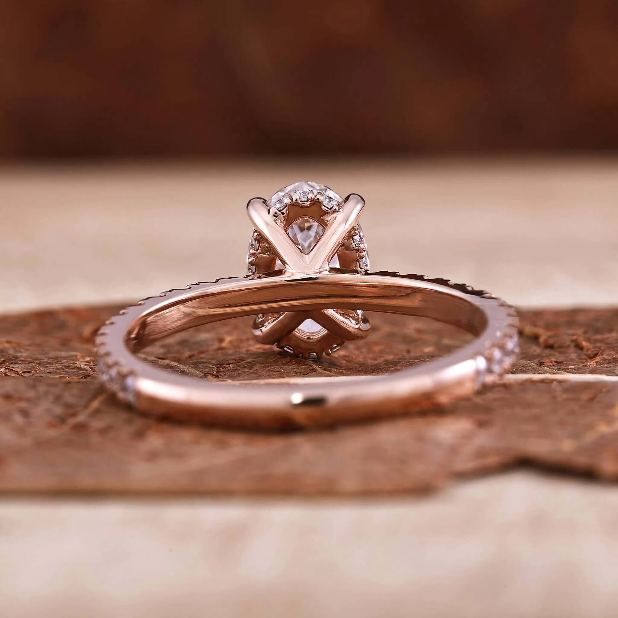 IGI GIA Certified CVD Lab Grown Created Diamond 18K White Solid Gold Rings 1ct 15ct Oval Engagement Ring Jewelry