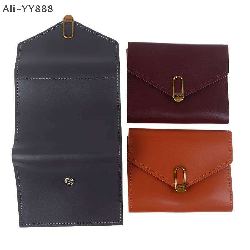 Short Three Fold PU Multi Slot Card Bag Zero Wallet Purses For Women Z260130