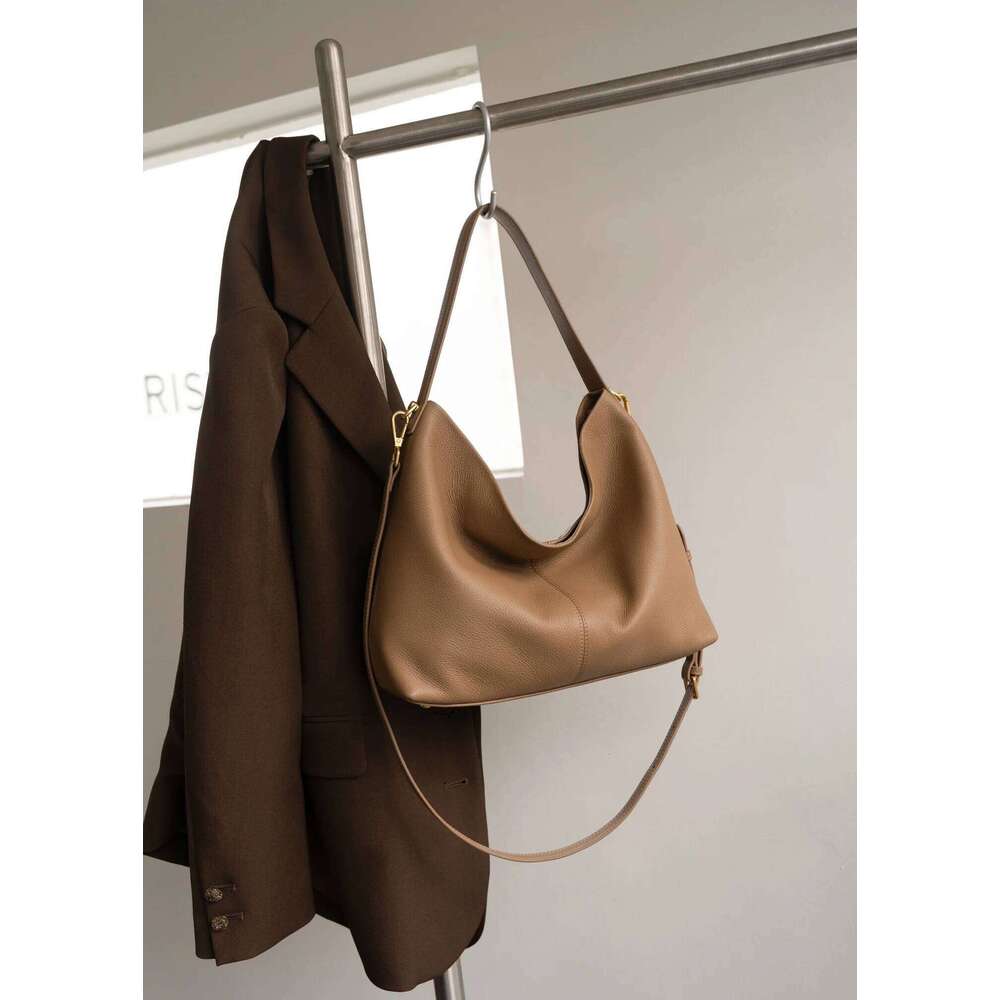 Genuine Grade Leather Women Shoulder Crossbody Large Bag Luxury Designer Brand Female Handbag Fashion Soft Cowhide Ladies Tote