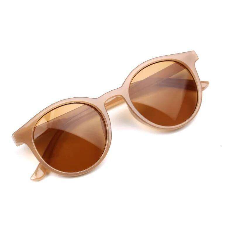 Korean Style Children Sunglasses Trendy Round Frame Kids Glasses Tinted Lens Fashion Personality UV400 Small Sun Shades H260130