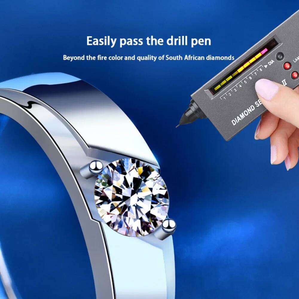 0.5ct D Color Moissanite Couple Rings Men Women Eternity Wedding Band Silver 925 Luxury Jewelry Gifts with Certificate Pass Test XJ260130