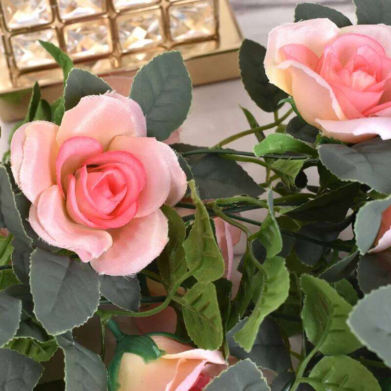 Artificial Rose 16 Head Flowers Length 220cm False Green Plant Family Wedding Party Arch Decoration Flower Vine W260130
