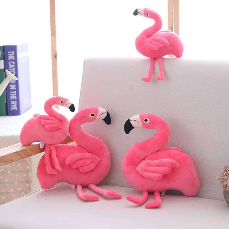Soft Stuffed Animal Pillow Kawaii Peluche Room Decoration Kids Birthday GiftRealistic Flamingo Plush Toy Y260128