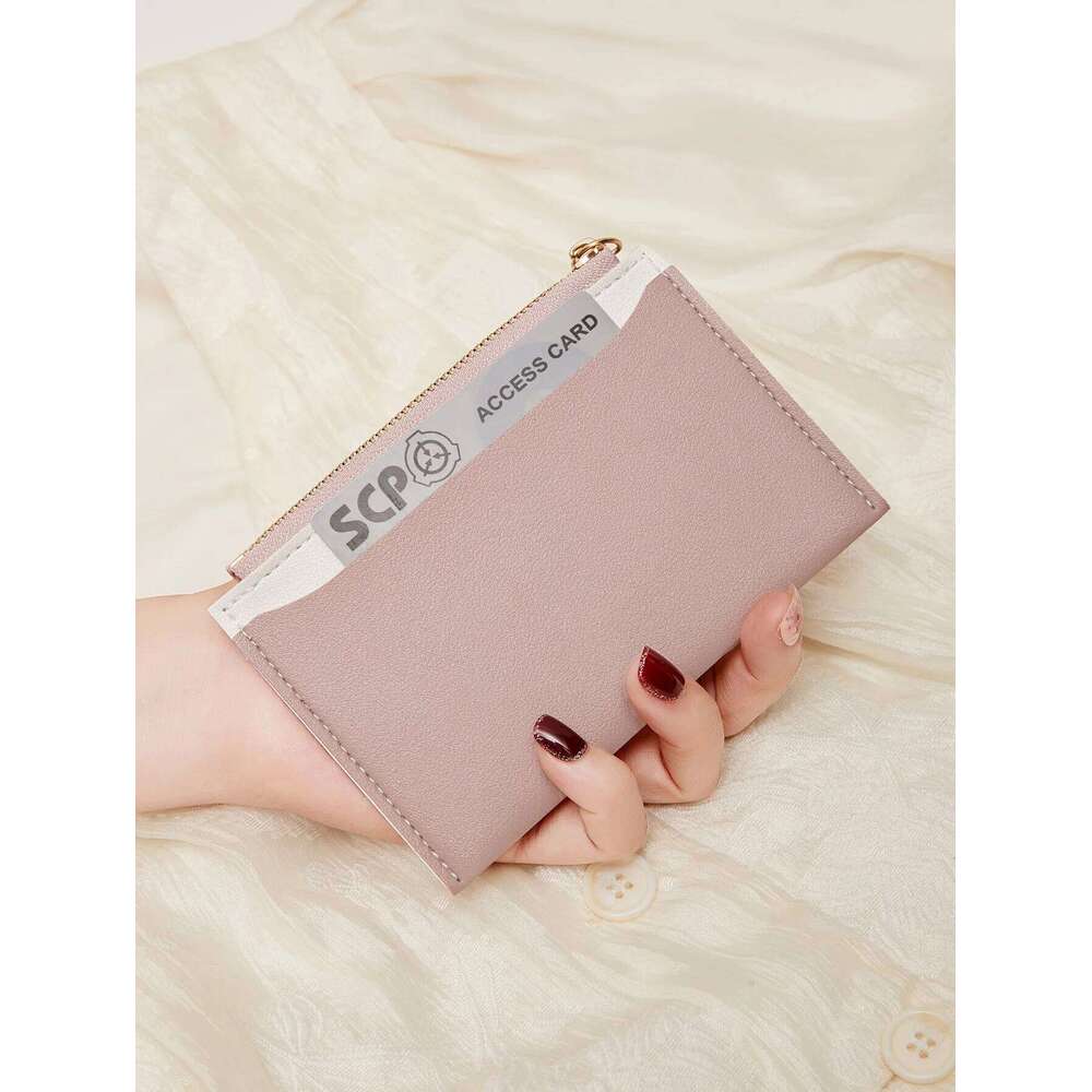 Minimalist ultra-thin coin fashionable and portable PU leather wallet multifunctional credit clip zipper card holder Z260130