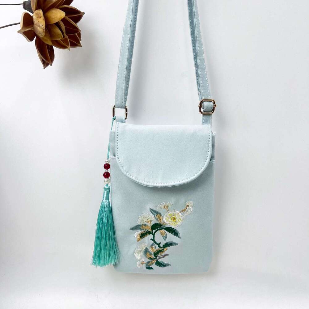 National Phone Double-Layer Ancient Style Crossbody Embroidered Artistic Shoulder Cross-Border Small Bag Mini Versatile MASA
