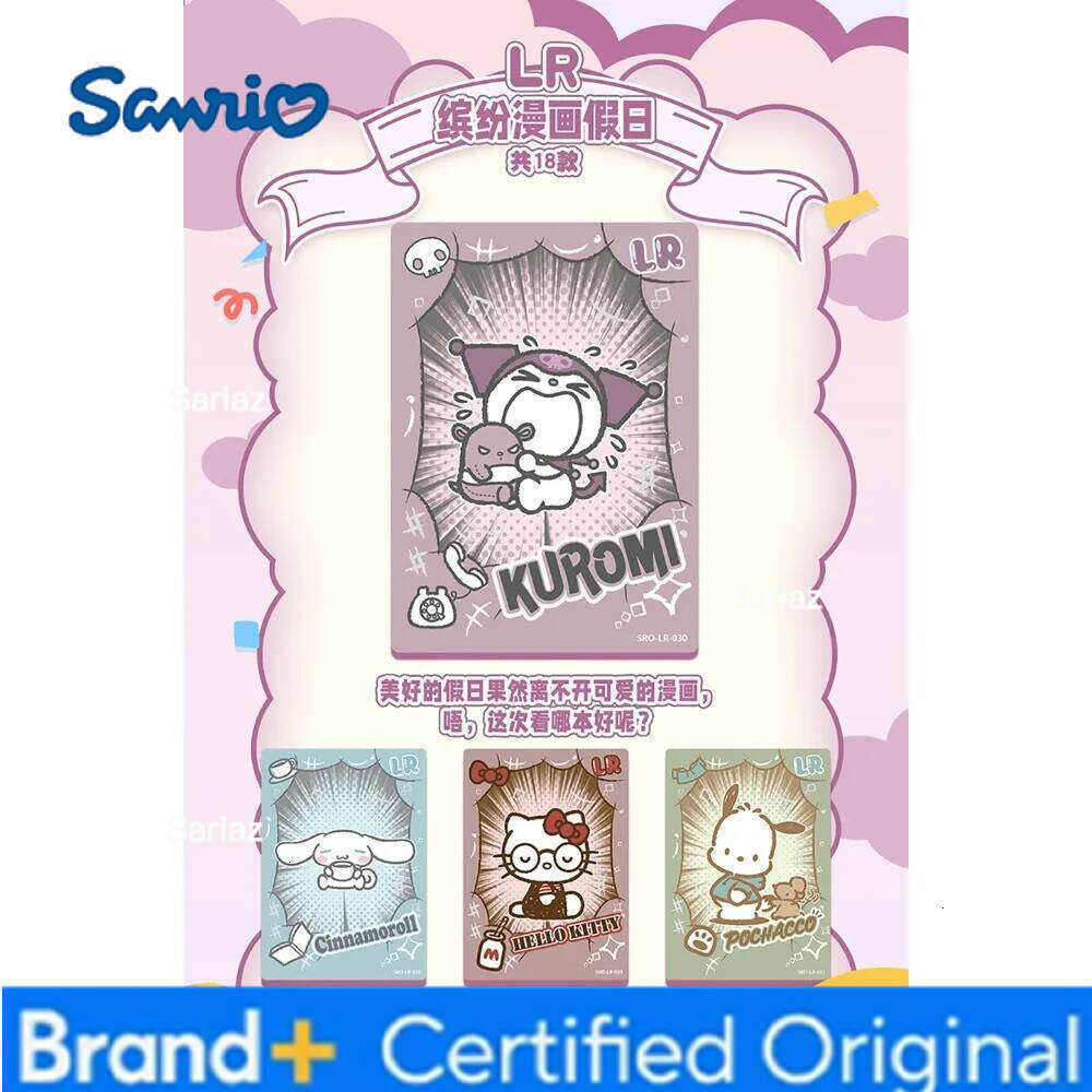 Sanrio KABAO Genuine Cartoon Collection Cute Sushi Style Theme Card Fans' Like Hello Kitty Cinnamoroll Creative Toy Gifts H260130